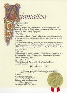 Proclamation from City of Austin